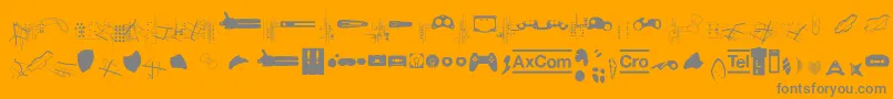 Crocrotraumax Font – Gray Fonts on Orange Background