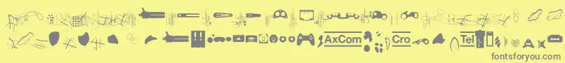 Crocrotraumax Font – Gray Fonts on Yellow Background
