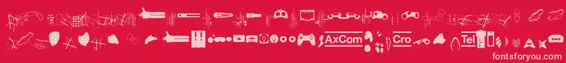 Crocrotraumax Font – Pink Fonts on Red Background