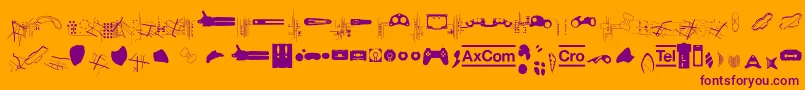 Crocrotraumax Font – Purple Fonts on Orange Background