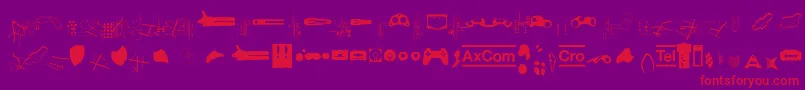 Crocrotraumax Font – Red Fonts on Purple Background
