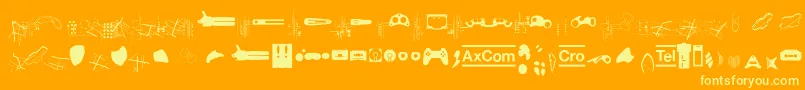 Crocrotraumax Font – Yellow Fonts on Orange Background