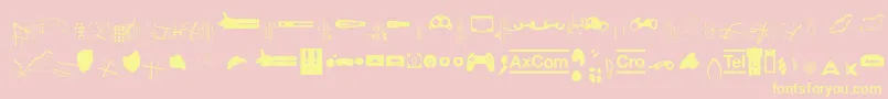 Crocrotraumax Font – Yellow Fonts on Pink Background