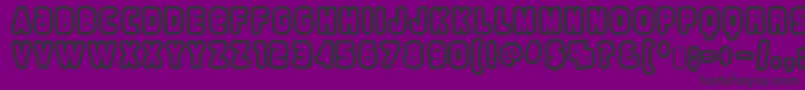 OverloadburnRegular Font – Black Fonts on Purple Background