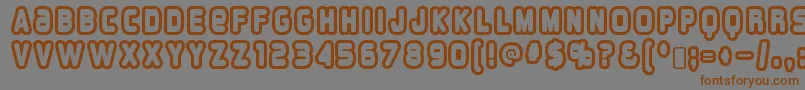 OverloadburnRegular Font – Brown Fonts on Gray Background