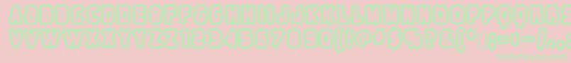 OverloadburnRegular Font – Green Fonts on Pink Background