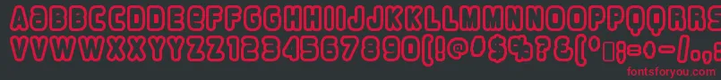 OverloadburnRegular Font – Red Fonts on Black Background