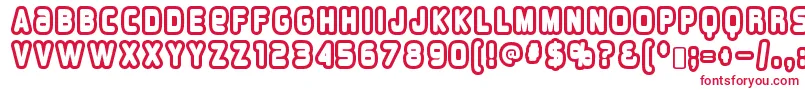 OverloadburnRegular Font – Red Fonts on White Background