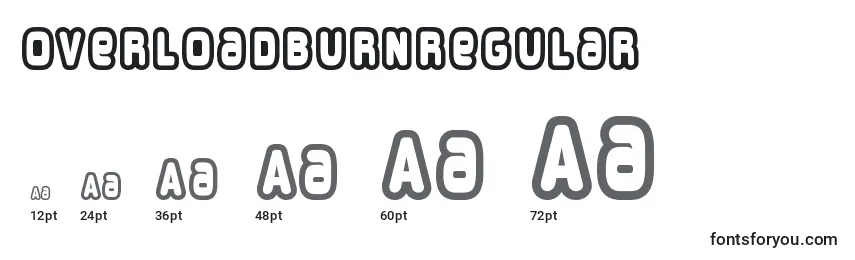 OverloadburnRegular Font Sizes