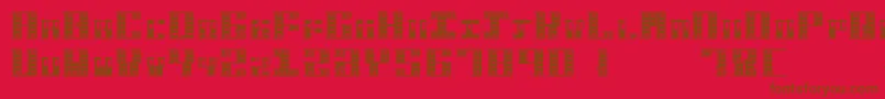 HardbaqRegular Font – Brown Fonts on Red Background