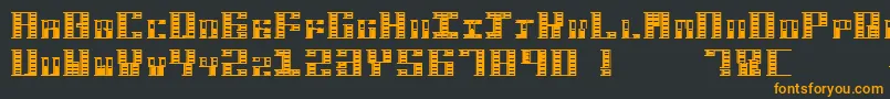 Шрифт HardbaqRegular – оранжевые шрифты на чёрном фоне