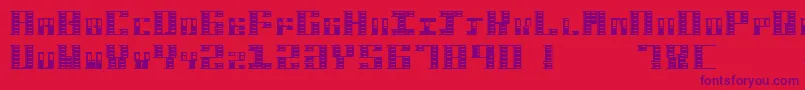 HardbaqRegular Font – Purple Fonts on Red Background