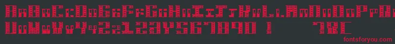 HardbaqRegular Font – Red Fonts on Black Background