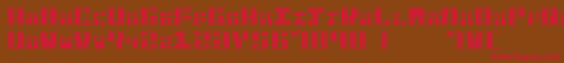 HardbaqRegular Font – Red Fonts on Brown Background