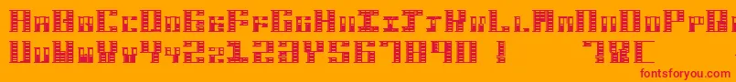Шрифт HardbaqRegular – красные шрифты на оранжевом фоне