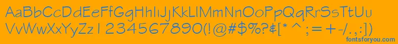 StylusBt Font – Blue Fonts on Orange Background