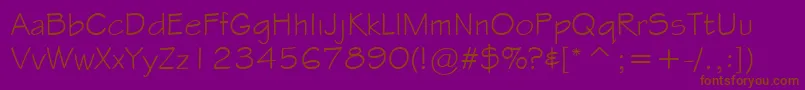 StylusBt Font – Brown Fonts on Purple Background