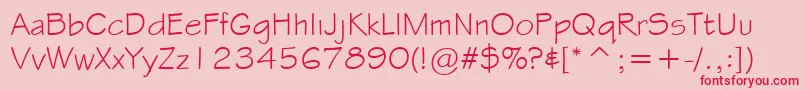 StylusBt Font – Red Fonts on Pink Background