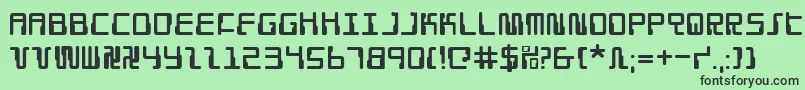 フォントDroid ffy – 緑の背景に黒い文字