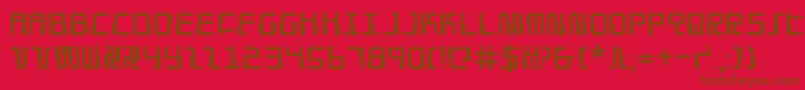 Droid ffy Font – Brown Fonts on Red Background
