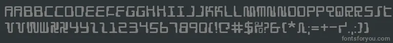 フォントDroid ffy – 黒い背景に灰色の文字