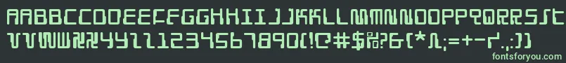 フォントDroid ffy – 黒い背景に緑の文字