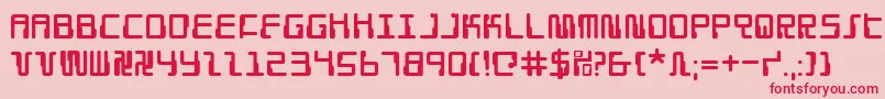 Droid ffy Font – Red Fonts on Pink Background