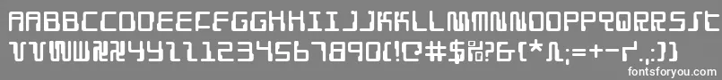 フォントDroid ffy – 灰色の背景に白い文字