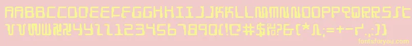 Droid ffy Font – Yellow Fonts on Pink Background