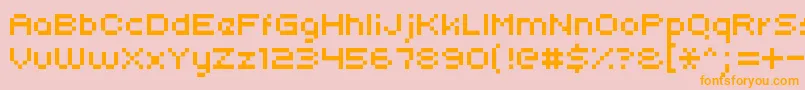 Uni05 Font – Orange Fonts on Pink Background