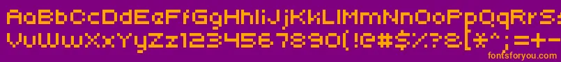 Uni05 Font – Orange Fonts on Purple Background