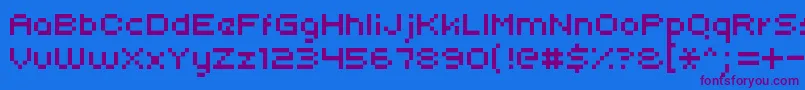 Uni05 Font – Purple Fonts on Blue Background