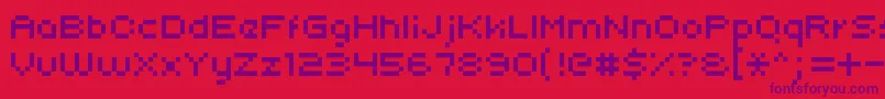 Uni05 Font – Purple Fonts on Red Background