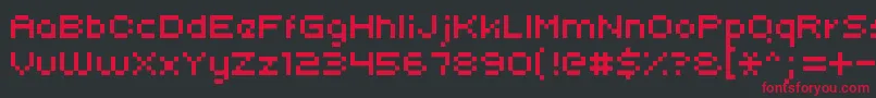 Uni05 Font – Red Fonts on Black Background