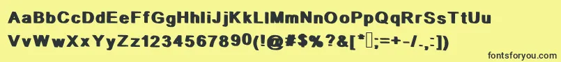 Шрифт StopIt – чёрные шрифты на жёлтом фоне