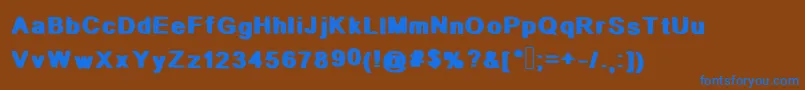 StopIt Font – Blue Fonts on Brown Background