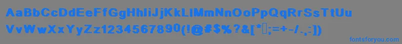 フォントStopIt – 灰色の背景に青い文字