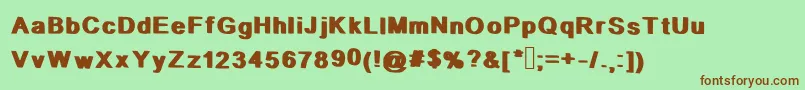 Шрифт StopIt – коричневые шрифты на зелёном фоне