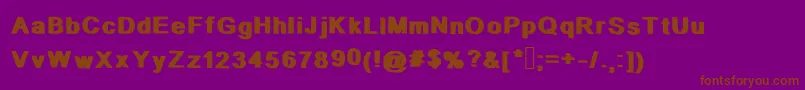 StopIt-Schriftart – Braune Schriften auf violettem Hintergrund