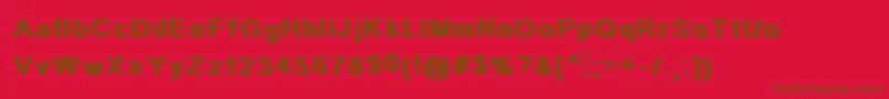 StopIt-fontti – ruskeat fontit punaisella taustalla