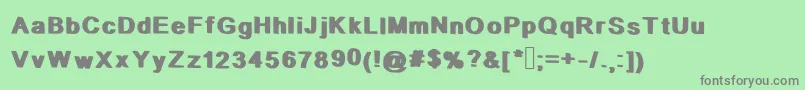 フォントStopIt – 緑の背景に灰色の文字