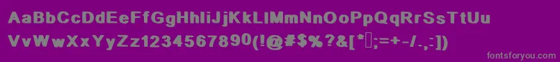 StopIt-fontti – harmaat kirjasimet violetilla taustalla