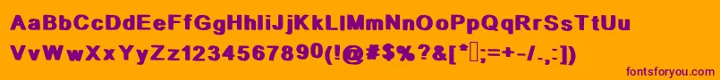 StopIt Font – Purple Fonts on Orange Background