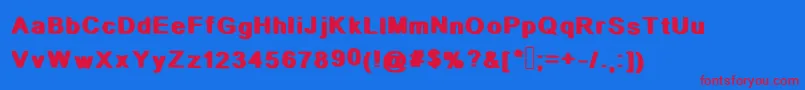 フォントStopIt – 赤い文字の青い背景
