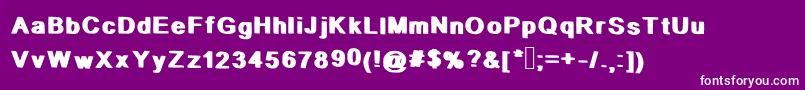 Шрифт StopIt – белые шрифты на фиолетовом фоне