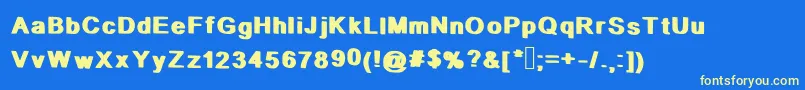 StopIt-fontti – keltaiset fontit sinisellä taustalla
