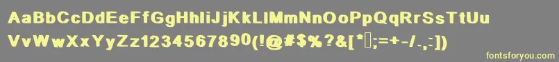 StopIt-fontti – keltaiset fontit harmaalla taustalla
