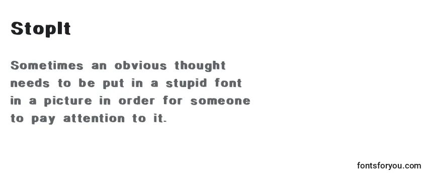 Review of the StopIt Font