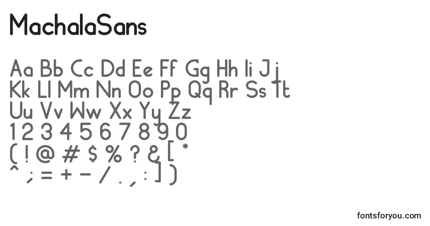 MachalaSans Font – alphabet, numbers, special characters