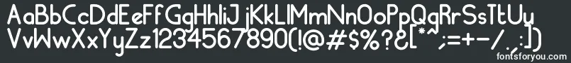 MachalaSans-fontti – valkoiset fontit mustalla taustalla